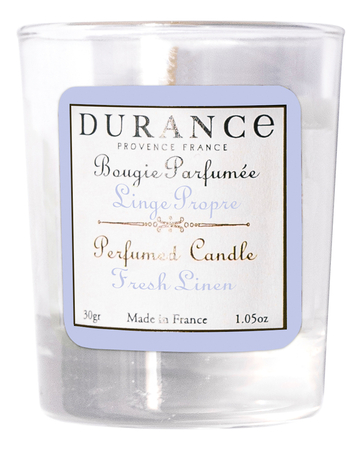 Durance Ароматическая свеча Perfumed Handmade Candle Fresh Linen (свежее белье)