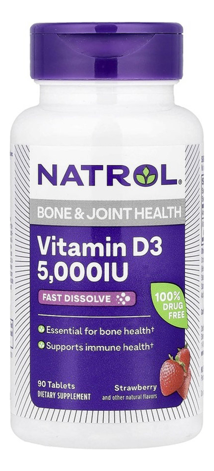 

Биодобавка Vitamin D3 5,000IU Strawberry 90 таблеток
