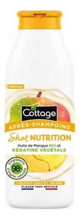 Cottage Кондиционер для волос с маслом манго и кератином Conditioner Nutrition Shot Organic Mango Oil 250мл