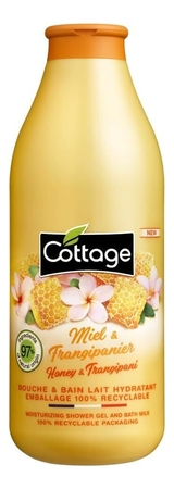 Cottage Молочко для душа увлажняющее Moisturizing Shower Milk Honey & Frangipani 250мл