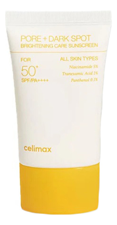 Celimax Крем для лица солнцезащитный Pore + Dark Spot Brightening Care Sunscreen SPF50+ PA++++ 50мл