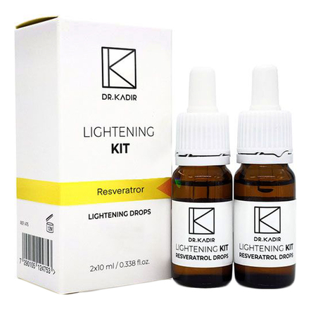 Dr. Kadir Восстанавливающие капли для сияния кожи лица с ресвератролом Lightening Kit Resveratrol 2*10мл 