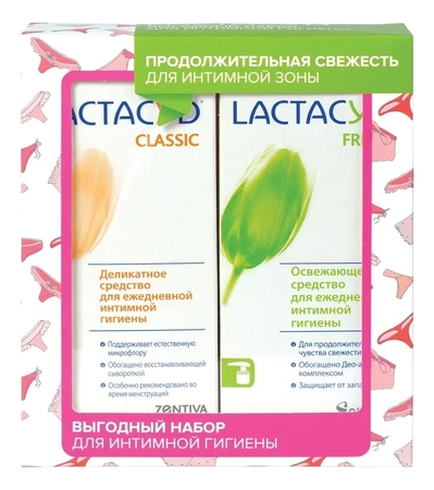 LACTACYD Набор для интимной гигиены 2*200мл (освежающее средство Fresh + деликатное средство Classic)