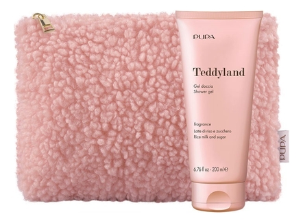 PUPA Milano Набор для тела Рисовое молоко и сахар Teddyland (гель для душа Shower Gel 200мл + косметичка)