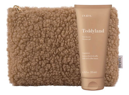 PUPA Milano Набор для тела Молоко и кофе Teddyland (гель для душа Shower Gel 200мл + косметичка)