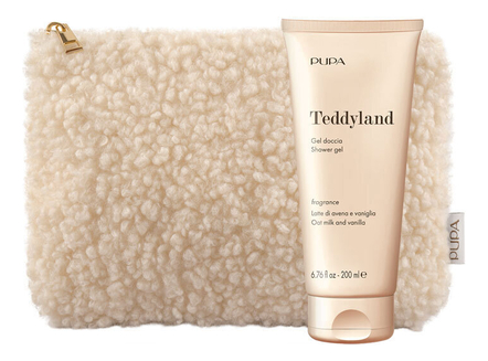 PUPA Milano Набор для тела Овсяное молоко и ваниль Teddyland (гель для душа Shower Gel 200мл + косметичка)