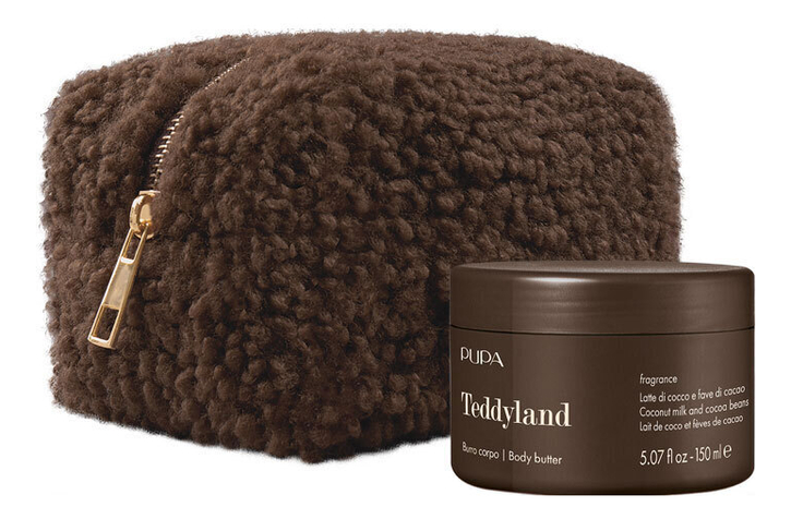 

Набор для тела Кокосовое молоко и кофе Teddyland (масло Body Butter 150мл + косметичка)