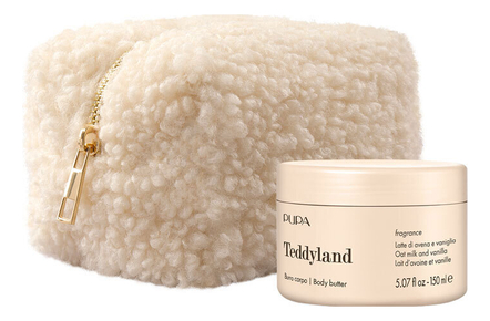 PUPA Milano Набор для тела Овсяное молоко и ваниль Teddyland (масло Body Butter 150мл + косметичка)