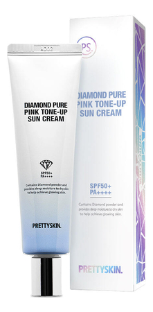 Pretty Skin Солнцезащитный крем выравнивающий Diamond Pure Pink Tone-Up Sun SPF50+ PA++++ 50мл