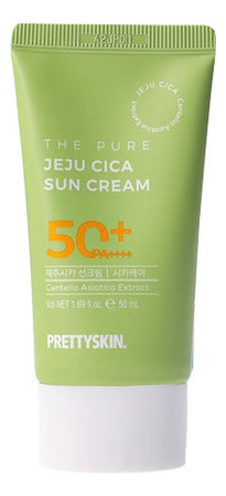 Pretty Skin Солнцезащитный крем успокаивающий The Pure Jeju Cica Sun Cream SPF50+ PA++++ 50мл