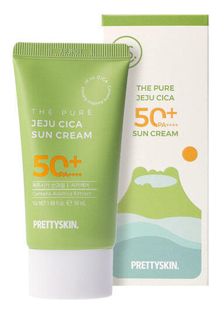 Pretty Skin Солнцезащитный крем успокаивающий The Pure Jeju Cica Sun Cream SPF50+ PA++++ 50мл