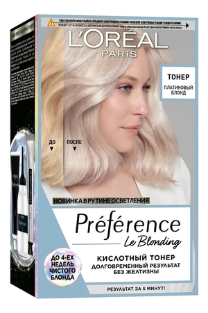 L'oreal Кислотный тонер для волос Preference