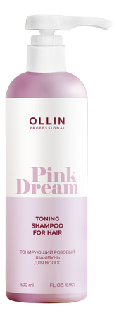 OLLIN Professional Тонирующий розовый шампунь для волос Pink Dream Toning Shampoo For Hair 