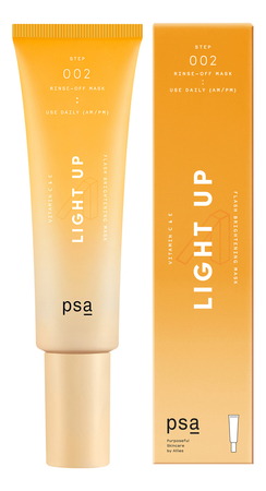 PSA Осветляющая флэш-маска для лица с витаминами Light Up Vitamin C & E Flash Brightening Mask 50мл