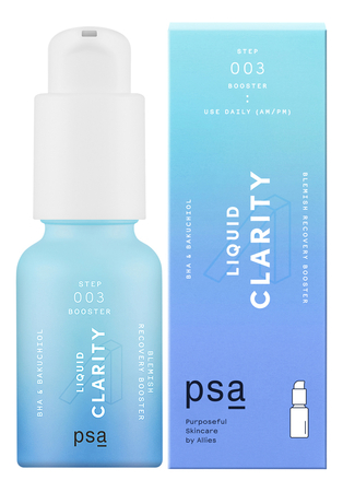 PSA Обновляющий бустер для лица с салициловой кислотой и бакучиолом Liquid Clarity BHA & Bakuchiol Blemish Recovery Booster 15мл