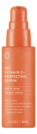 Allies of Skin Совершенствующая омолаживающая сыворотка для лица 35% Vitamin C + Perfecting Serum 30мл