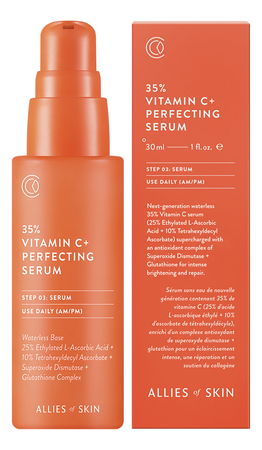 Allies of Skin Совершенствующая омолаживающая сыворотка для лица 35% Vitamin C + Perfecting Serum 30мл