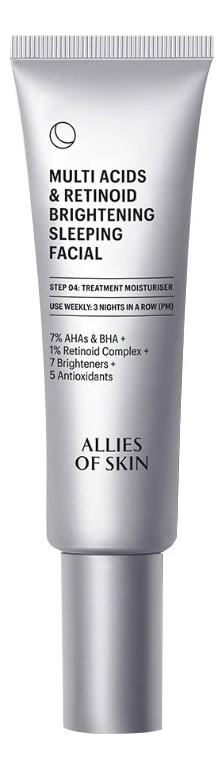 

Ночной мультикислотный осветляющий пилинг для лица Multi Acids & Retinoid Brightening Sleeping Facial 48мл