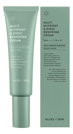 Allies of Skin Обновляющий мультинутриентный крем для лица с диоевой кислотой Multi Nutrient & Dioic Renewing Cream 50мл