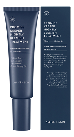 Allies of Skin Ночная несмываемая маска для лица против несовершенств Promise Keeper Nightly Blemish Treatment 50мл