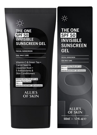 Allies of Skin Невидимый солнцезащитный гель для лица The One Invisible Sunscreen Gel SPF50 PA++++ 50мл