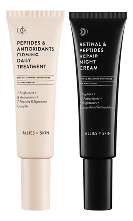 Allies of Skin Набор для лица (крем Peptides Antioxidants Firming Daily Treatment 50мл + крем Retinal & Peptides Repair Night Cream 50мл)