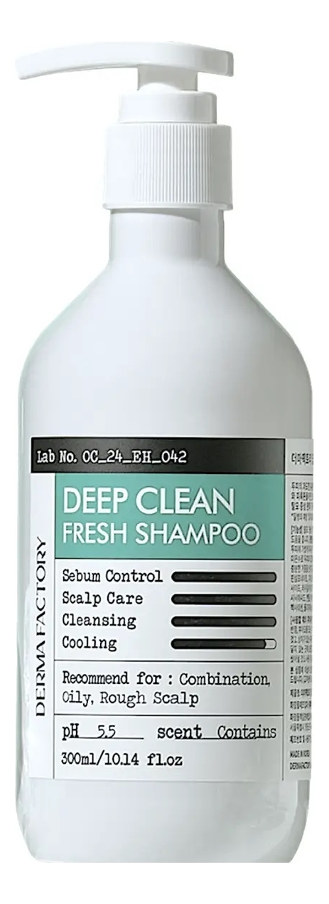 Derma Factory шампунь для жирной кожи головы deep clean fresh shampoo ...