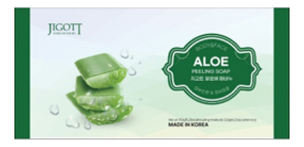 Jigott Мыло-скраб для лица и тела с экстрактом алоэ Aloe Peeling Soap 150г