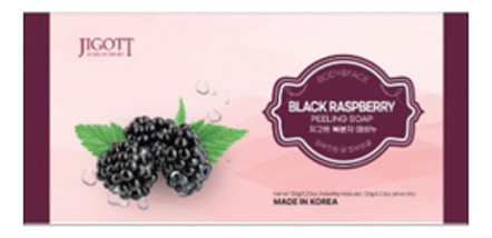 Jigott Мыло-скраб для лица и тела с экстрактом ежевики Black Raspberry Peeling Soap 150г