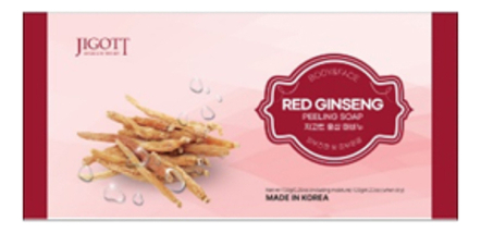 Jigott Мыло-скраб для лица и тела с экстрактом красного женьшеня Red Ginseng Peeling Soap 150г