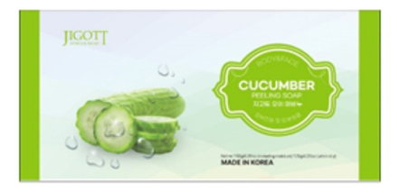 Jigott Мыло-скраб для лица и тела с экстрактом огурца Cucumber Peeling Soap 150г