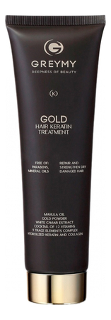 GREYMY Кератиновый крем для выпрямления волос с частицами золота Gold Hair Keratin Treatment