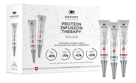 GREYMY Набор для волос Protein Infusion Therapy (концентрат кератина Rx100 3*20мл + концентрат гидроколлагена Cg100 3*20мл)