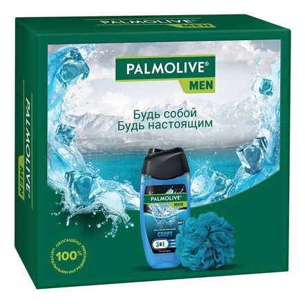 Palmolive Набор для тела Men (гель для душа Спорт 3 в 1 250мл + мочалка) 