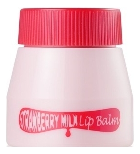 Welcos бальзам для губ с экстрактом клубники kwailnara strawberry milk ...
