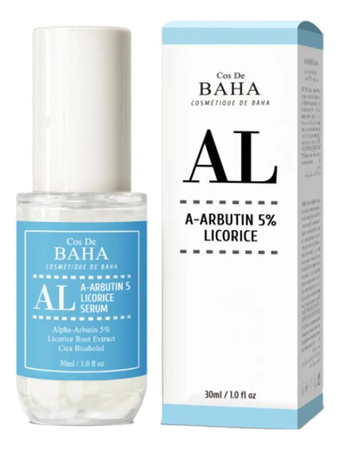 Cos De Baha Сыворотка для лица осветляющая AL A-Arbutin 5% Licorice Serum 30мл