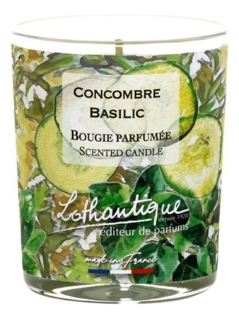 Lothantique Ароматическая свеча Огурец и базилик Concombre Basilic Candle 160г