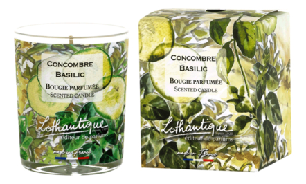 Lothantique Ароматическая свеча Огурец и базилик Concombre Basilic Candle 160г