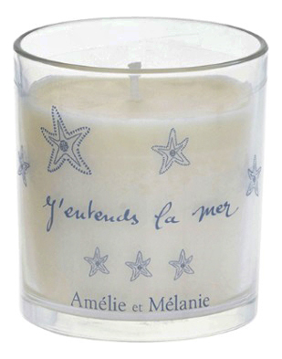 Amelie et Melanie Ароматическая свеча Я слышу аромат моря J'entends La Mer Candle 140г