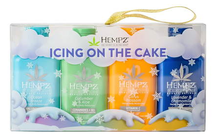 Hempz Набор для тела Icing On The Cake 4*66мл (молочко Ocean Breeze + молочко Cucumber & Aloe + молочко Citrus Blossom + молочко Lavender & Chamomile)