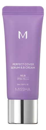 Missha Тональный крем с антивозрастной сывороткой для сияния кожи M Perfect Cover Serum BB Cream SPF50+ PA++++ 20мл