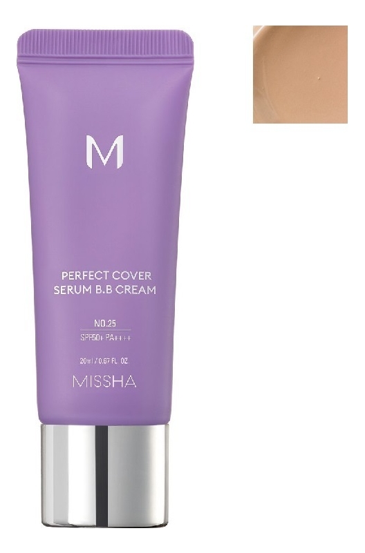 

Тональный крем с антивозрастной сывороткой для сияния кожи M Perfect Cover Serum BB Cream SPF50+ PA++++ 20мл: 25 Warm Beige, Тональный крем с антивозрастной сывороткой для сияния кожи M Perfect Cover Serum BB Cream SPF50+ PA++++ 20мл