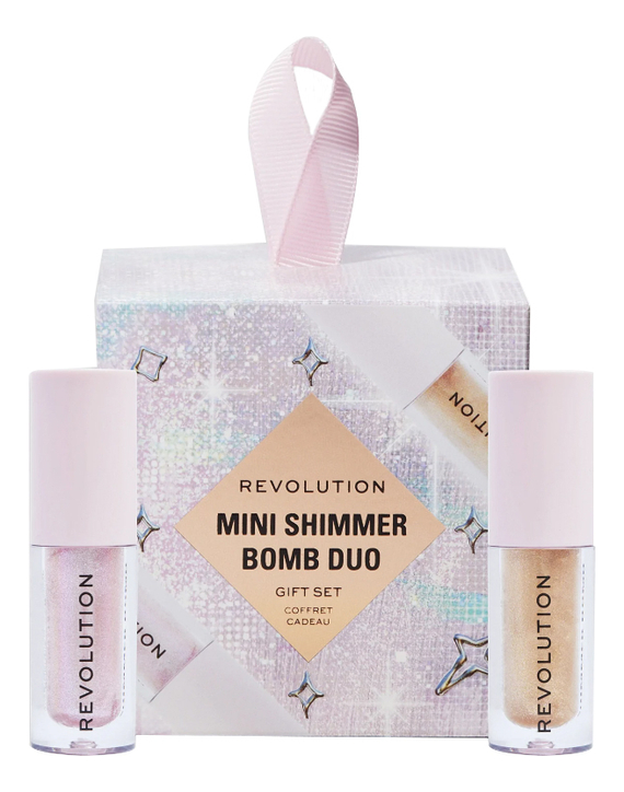 Набор блесков для губ Mini Shimmer Bomb Duo 2*1,4мл (Sparkle Pink + Glistening Gold)