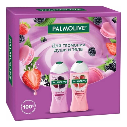 Palmolive Набор для тела Гурмэ Спа (гель д/душа Ежевичный мусс 250мл + гель д/душа Клубничный смузи 250мл)