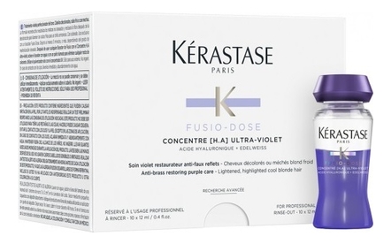 KERASTASE Концентрат для нейтрализации желтизны осветленных волос Fusio-Dose Concentre Ultra-Violet 10*12мл