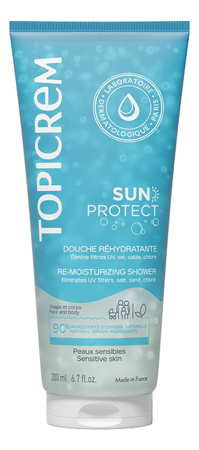 TOPICREM Увлажняющий гель для душа Sun Protect Douche Rehydratante 200мл