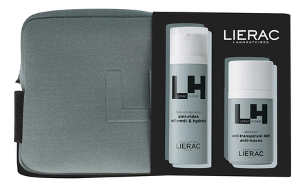 Lierac Набор Homme 2*50мл (шариковый дезодорант Anti-Perspirant 48H + крем-флюид д/лица Anti-Rides + косметичка)