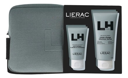 Lierac Набор Homme Hydratation (гель д/лица Gel Hydratant Energisant 50мл + гель д/душа Gel Douche Integral 200мл + косметичка)