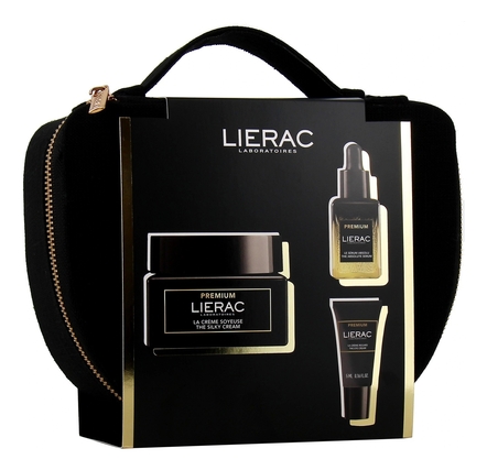 Lierac Набор для лица Premium (бархатистый крем La Creme Soyeuse 50мл + крем д/век La Creme Regard 5мл + сыворотка Le Serum Absolu 13мл + косметичка)