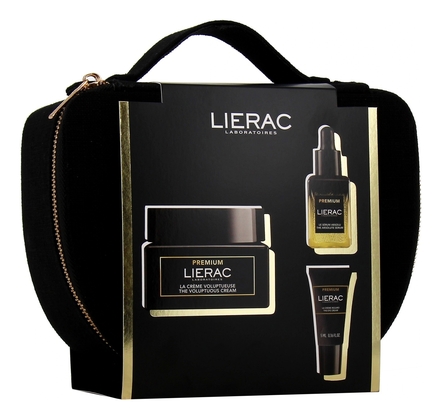 Lierac Набор для лица Premium (насыщенный крем La Creme Voluptueuse 50мл + крем д/век La Creme Regard 5мл + сыворотка Le Serum Absolu 13мл + косметичка)